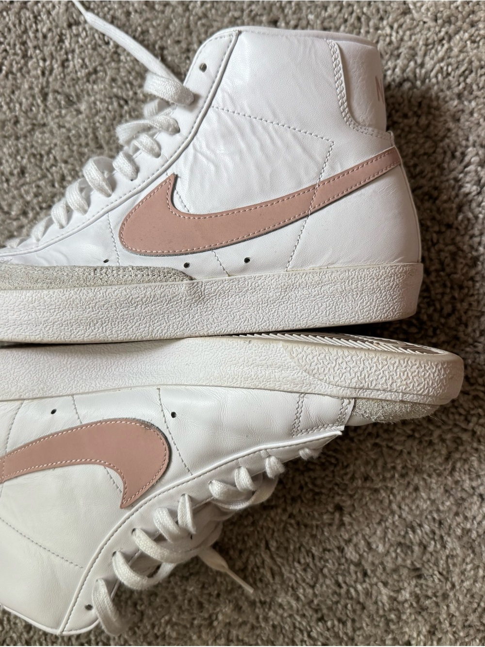 Nike mid 77 vintage blazer shoes white oxford pink CZ1055-118 size 10 - Picture 4 of 9